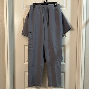 MEN’s JAANUU Men’s Grey Scrub Pants (Cargo, Medium)